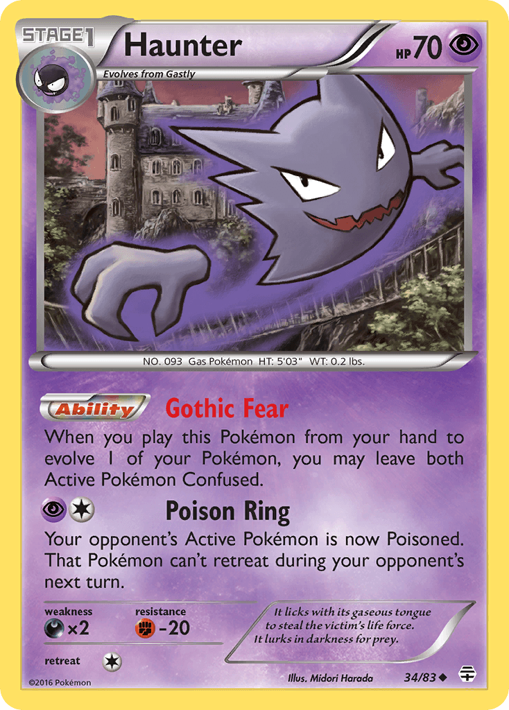 Haunter — Generations #34/83, raw, NM