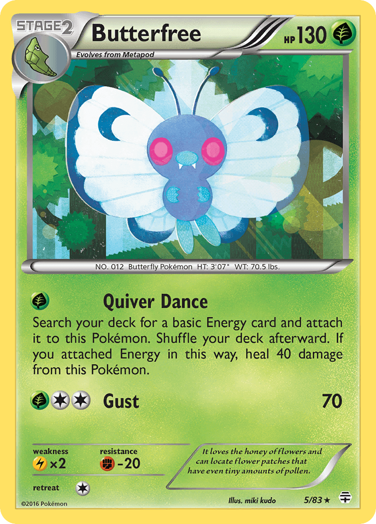 Butterfree — Generations #5/83, raw, NM