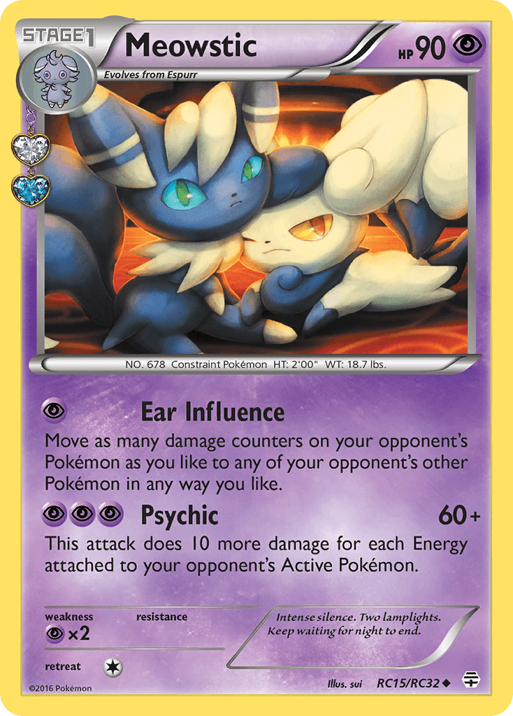 Meowstic — Generations #RC15, raw, NM
