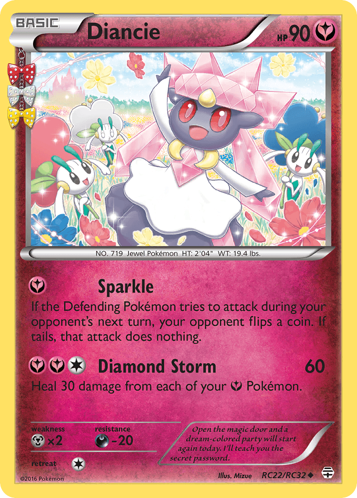 Diancie — Generations #RC22, raw, NM