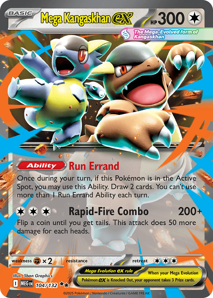 Mega Kangaskhan Ex — Mega Evolution #104/132, raw, NM