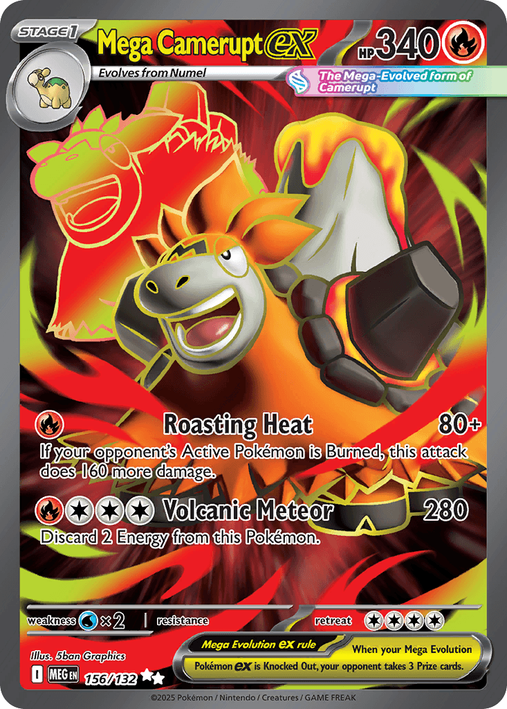 Mega Camerupt Ex — Mega Evolution #156/132, PSA 10