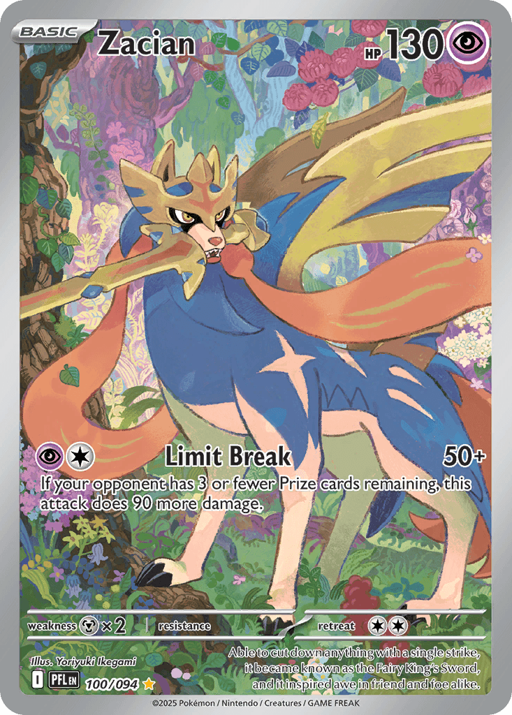 Zacian — Phantasmal Flames #100/94, PSA 9