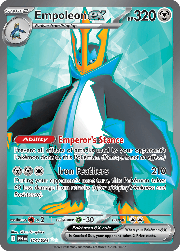 Empoleon ex — Phantasmal Flames #114/94, PSA 10