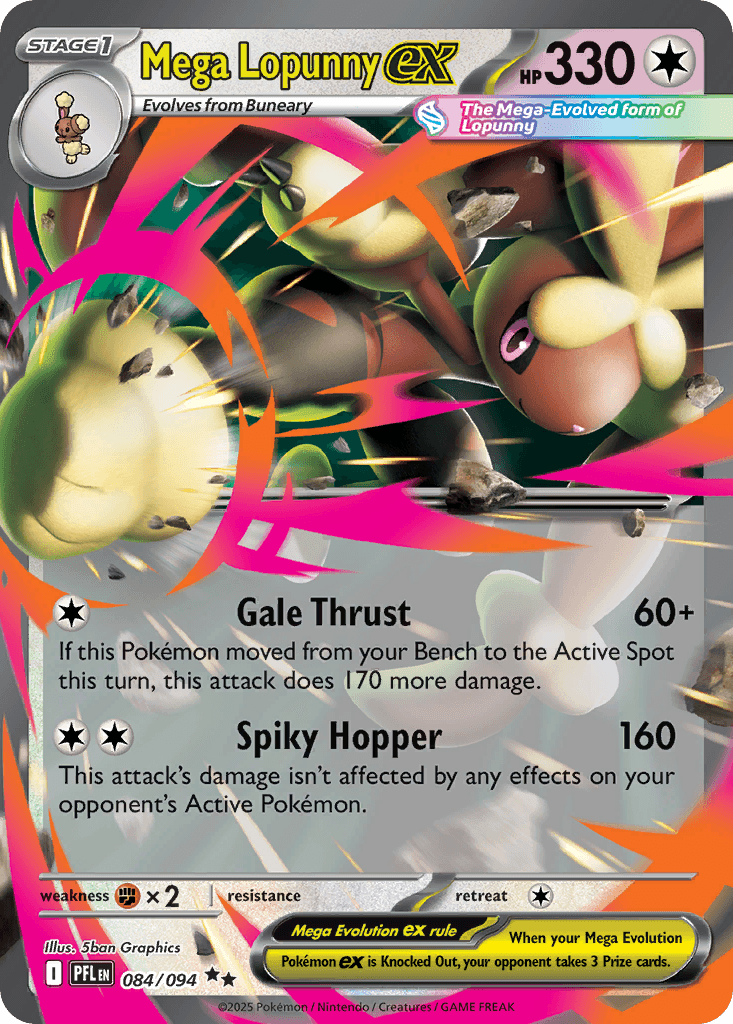 Mega Lopunny ex — Phantasmal Flames #84/94, PSA 10