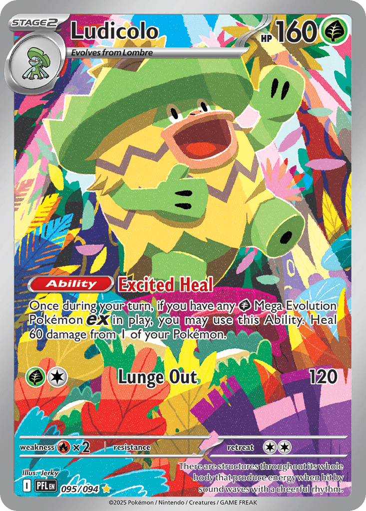 Ludicolo — Phantasmal Flames #95/94, PSA 10