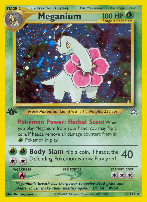 Meganium — Neo Genesis #10/111, PSA 10