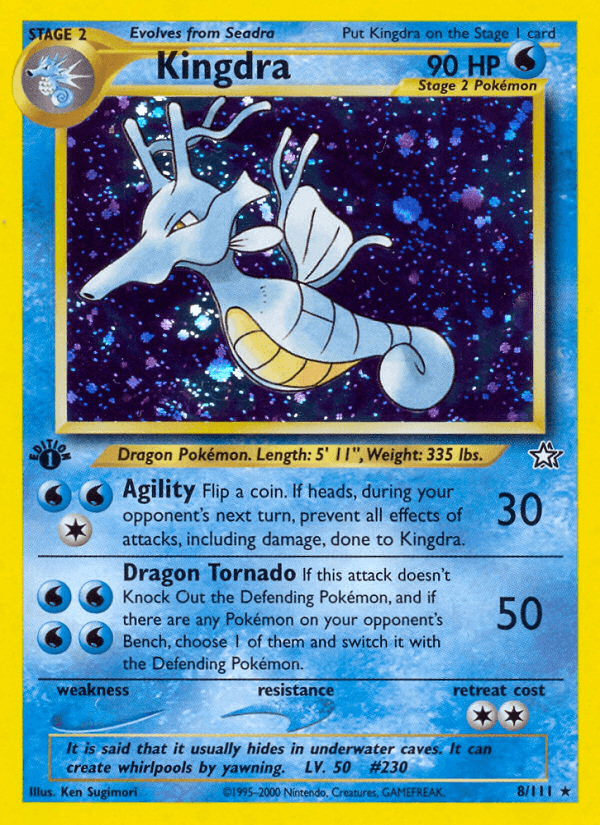 Kingdra — Neo Genesis #8/111, PSA 8