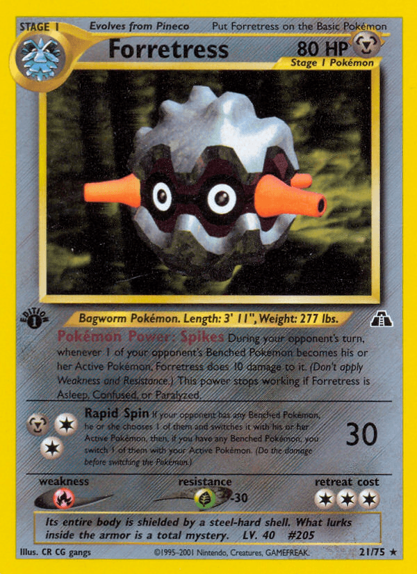 Forretress — Neo Discovery #21/75, raw, NM