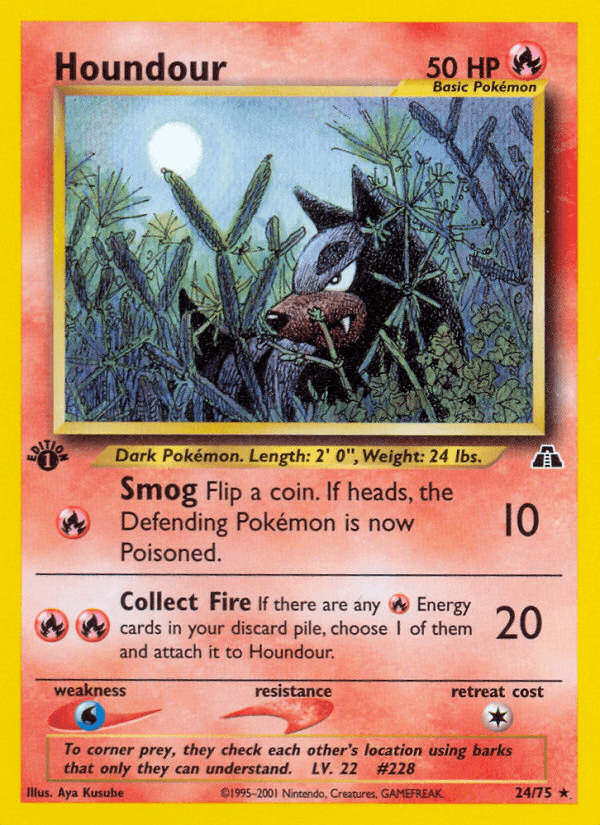 Houndour — Neo Discovery #24/75, raw, NM