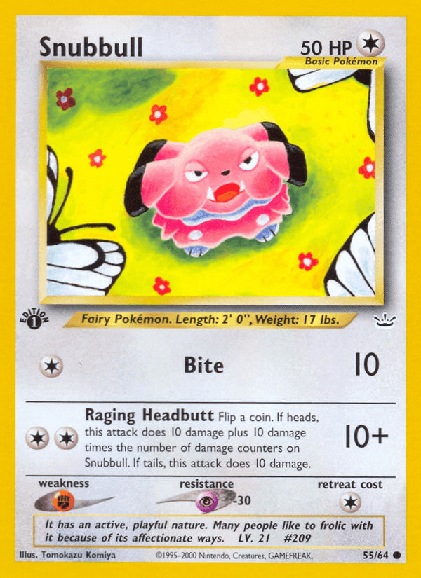 Snubbull — Neo Revelation #55/64, raw, NM