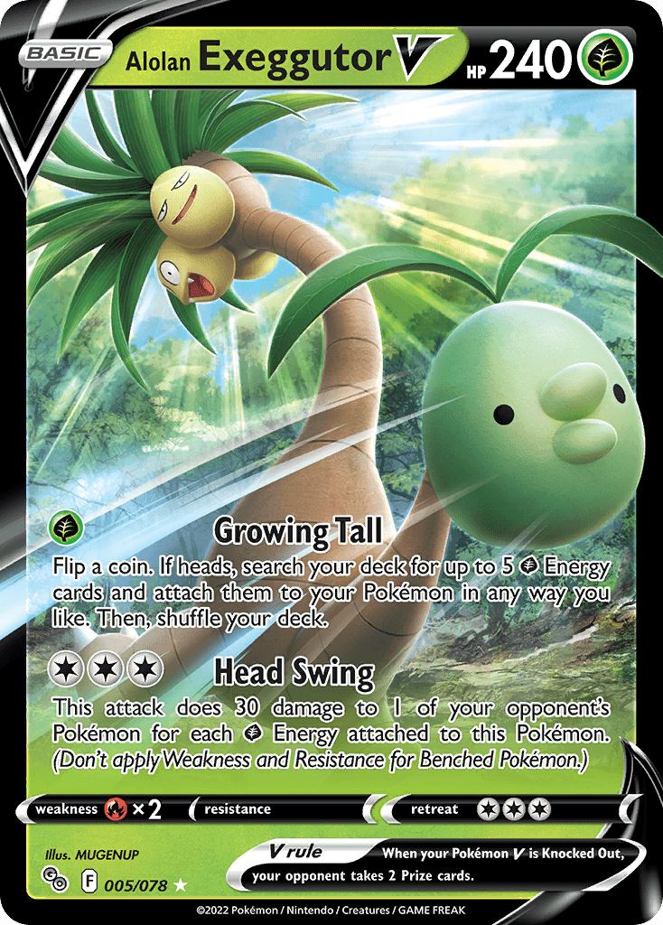 Alolan Exeggutor V — Pokémon GO #5/78, CGC 10