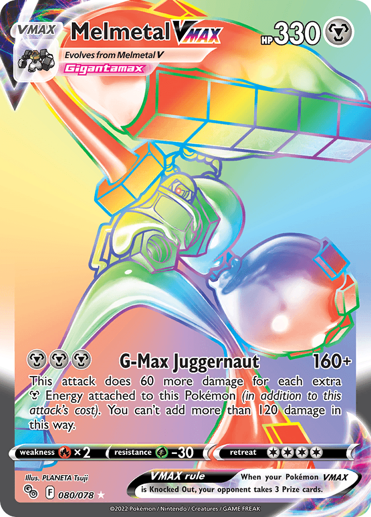 Melmetal VMAX — Pokémon GO #80/78, raw, NM