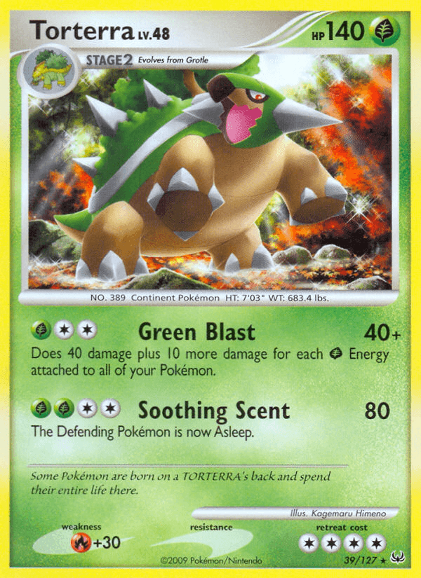 Torterra — Platinum #39/127, raw, NM
