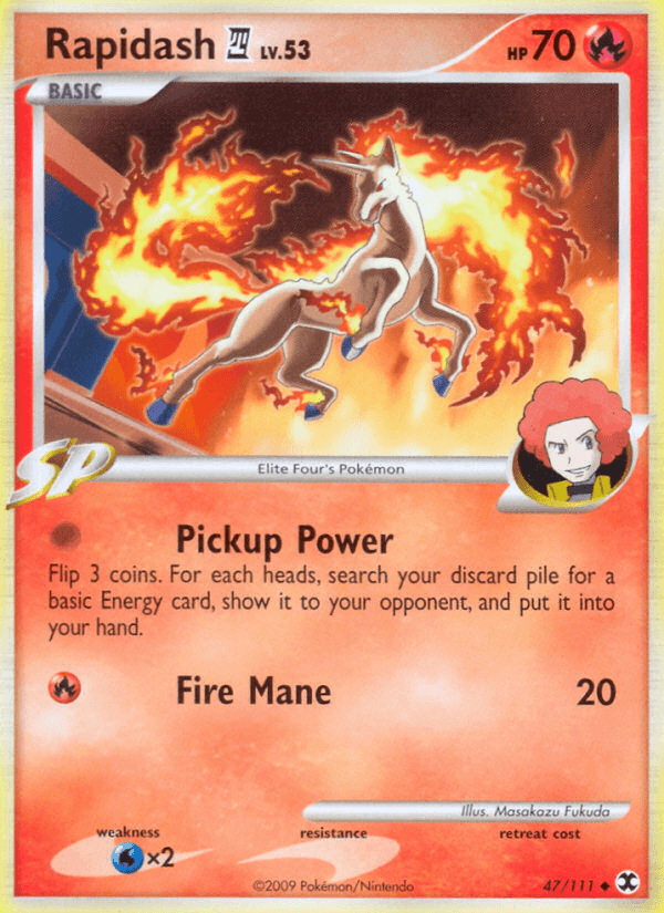 Rapidash — Rising Rivals #47/111, raw, NM