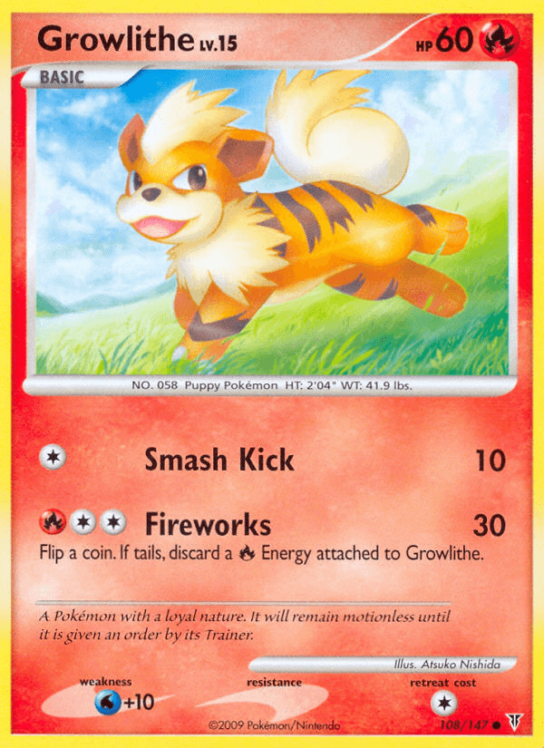 Growlithe — Supreme Victors #108/147, raw, NM