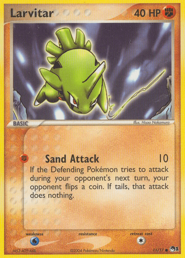 Larvitar — POP Series 1 #11/17, raw, NM