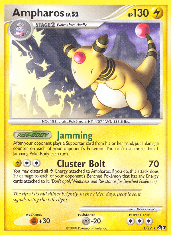 Ampharos — POP Series 7 #1/17, raw, NM
