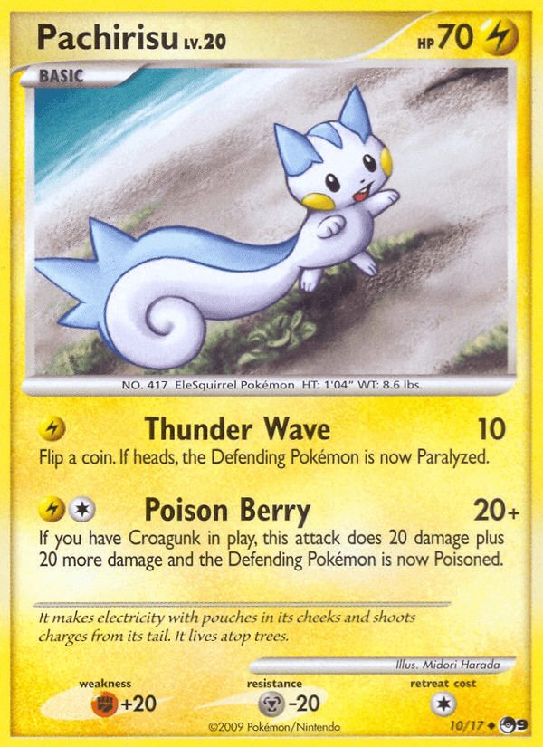 Pachirisu — POP Series 9 #10/17, raw, NM