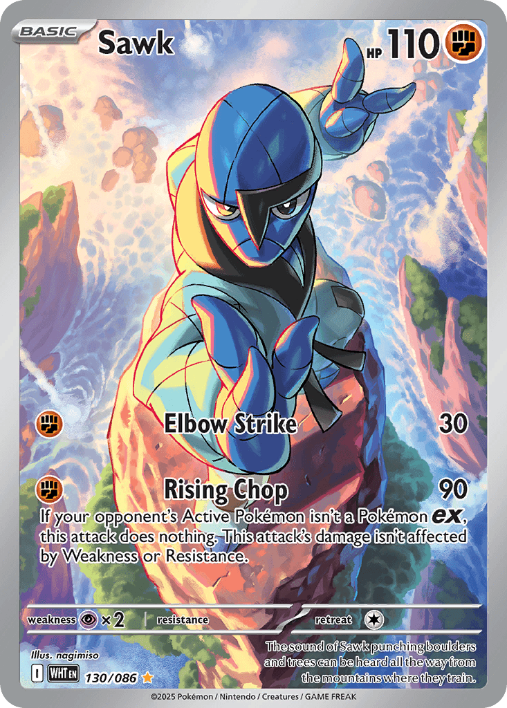 Sawk — White Flare #130/86, PSA 9