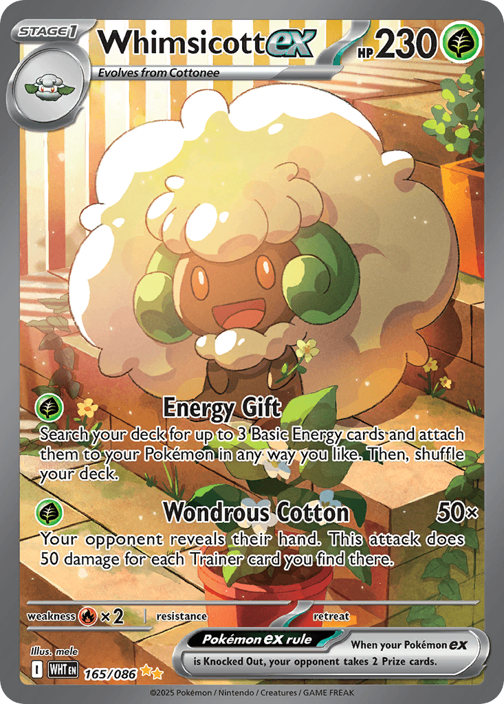 Whimsicott ex — White Flare #165/86, PSA 10