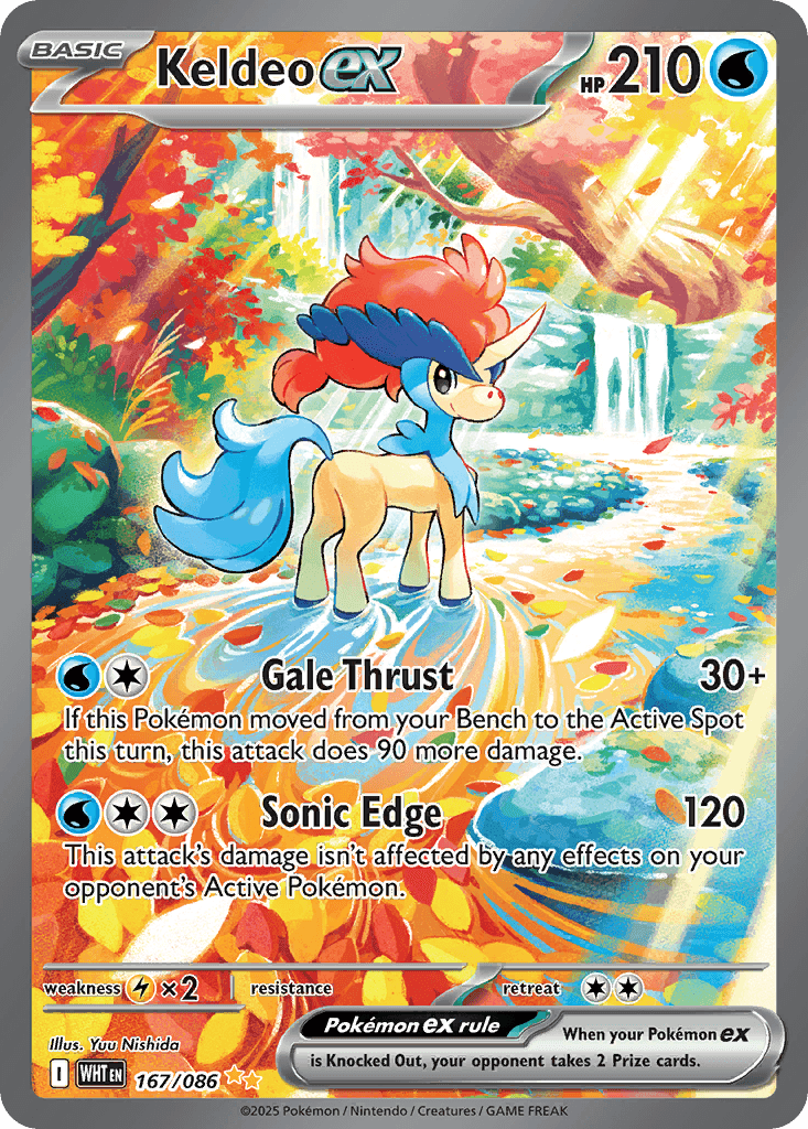 Keldeo ex — White Flare #167/86, CGC 10