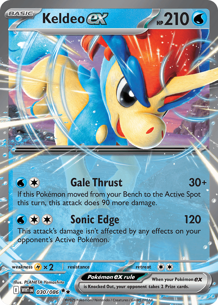 Keldeo ex — White Flare #30/86, PSA 10