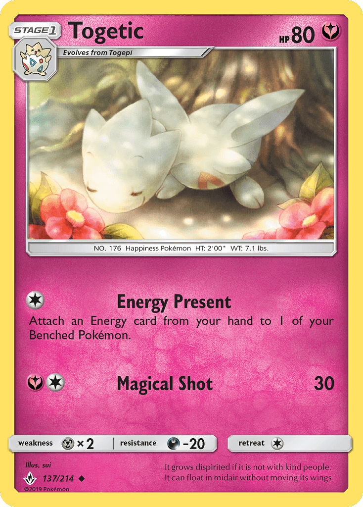 Togetic — Unbroken Bonds #137/214, raw, NM