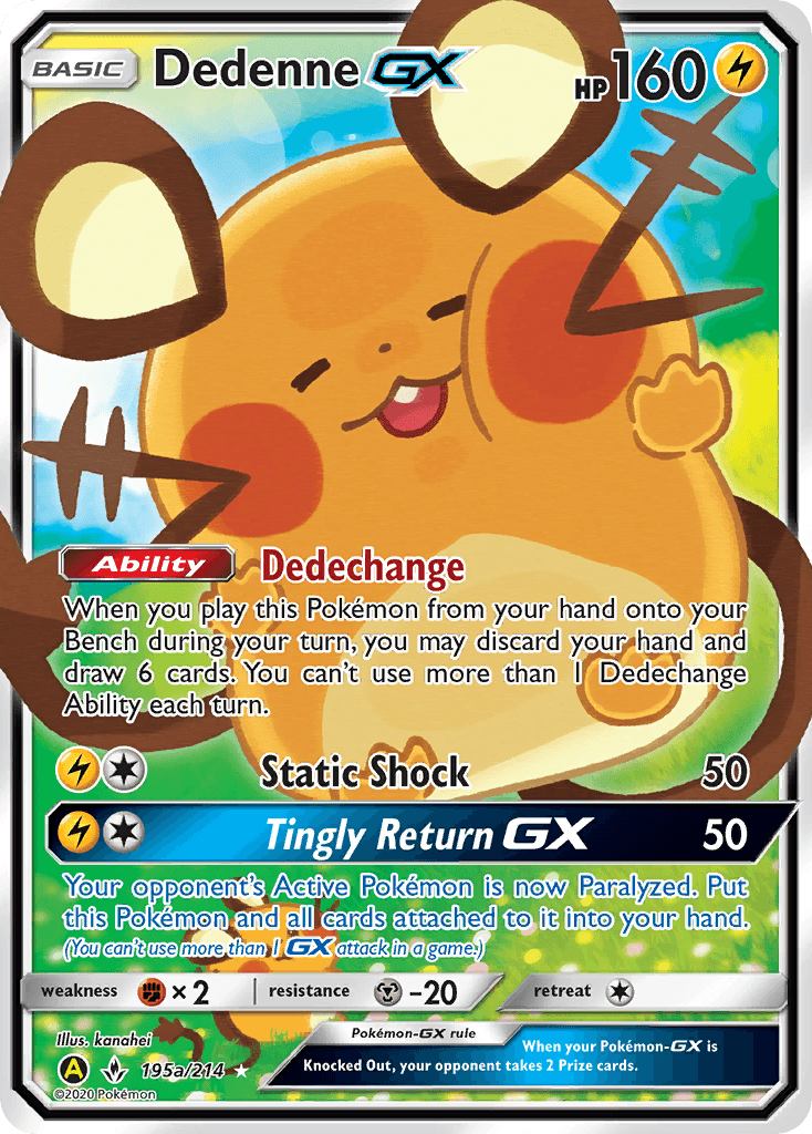 Dedenne GX — Unbroken Bonds #195a, PSA 10