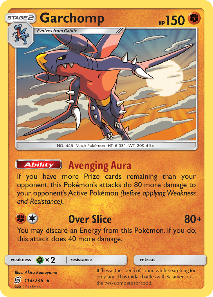 Garchomp — Unified Minds #114/236, raw, NM