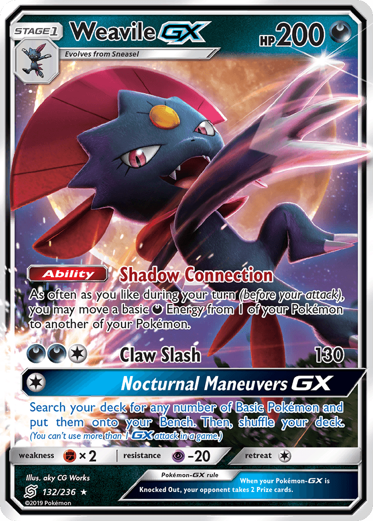 Weavile GX — Unified Minds #132/236, raw, NM