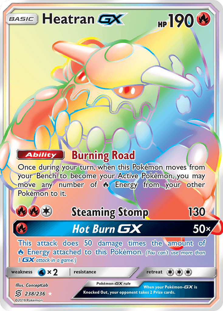 Heatran GX — Unified Minds #238/236, raw, NM
