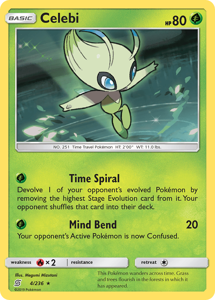 Celebi — Unified Minds #4/236, raw, NM
