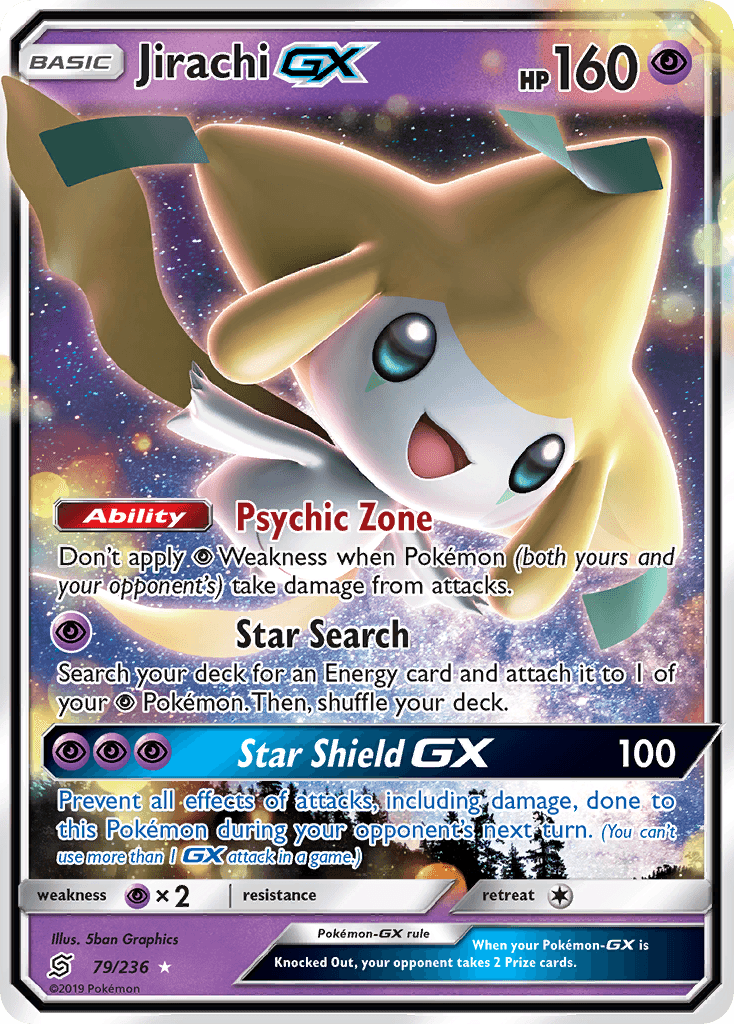 Jirachi GX — Unified Minds #79/236, raw, NM