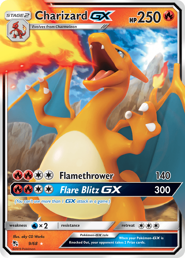 Charizard GX — Hidden Fates #9/68, CGC 10
