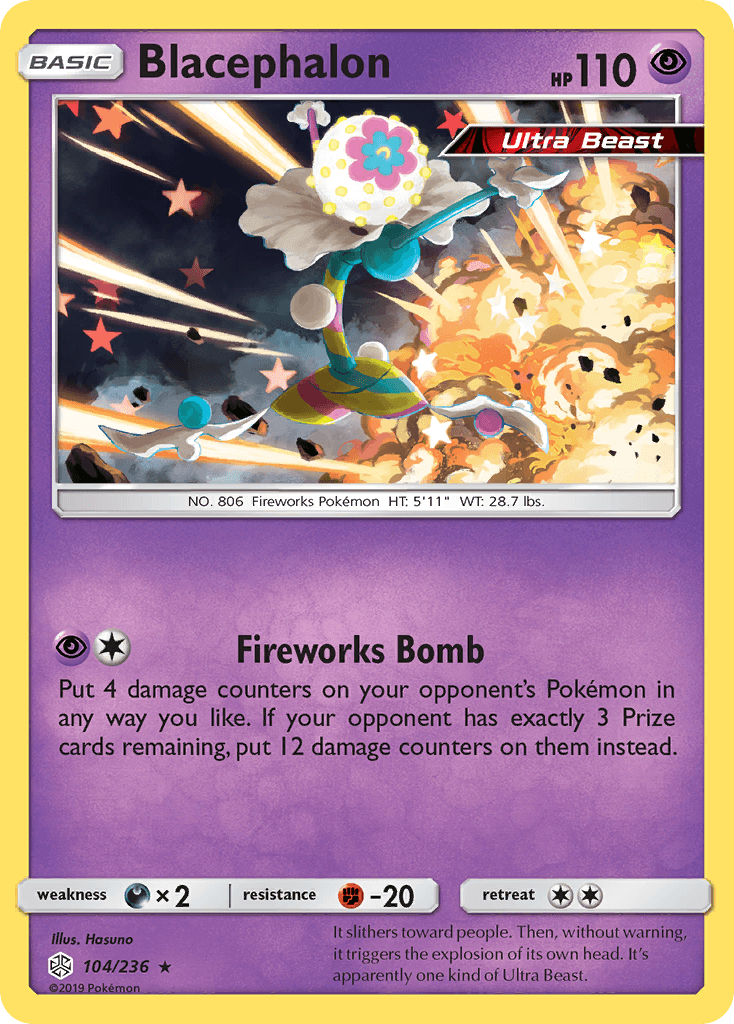 Blacephalon — Cosmic Eclipse #104/236, raw, NM