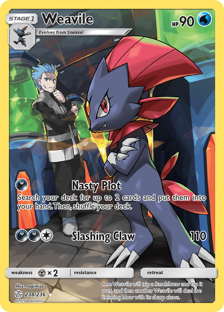 Weavile — Cosmic Eclipse #238/236, PSA 10