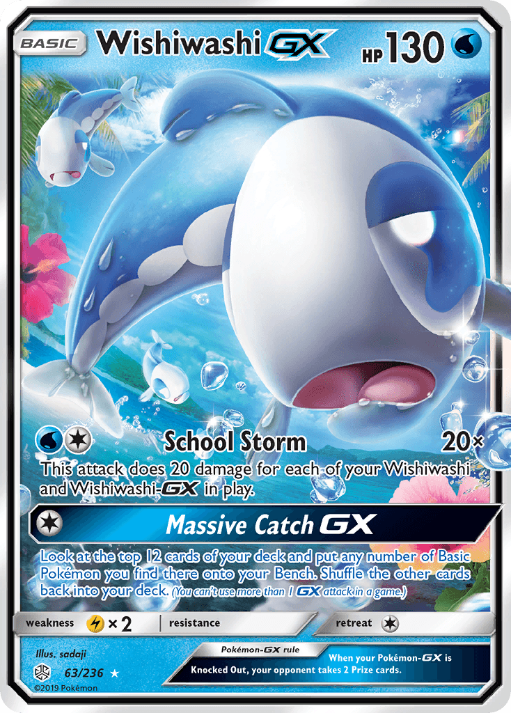 Wishiwashi GX — Cosmic Eclipse #63/236, PSA 9