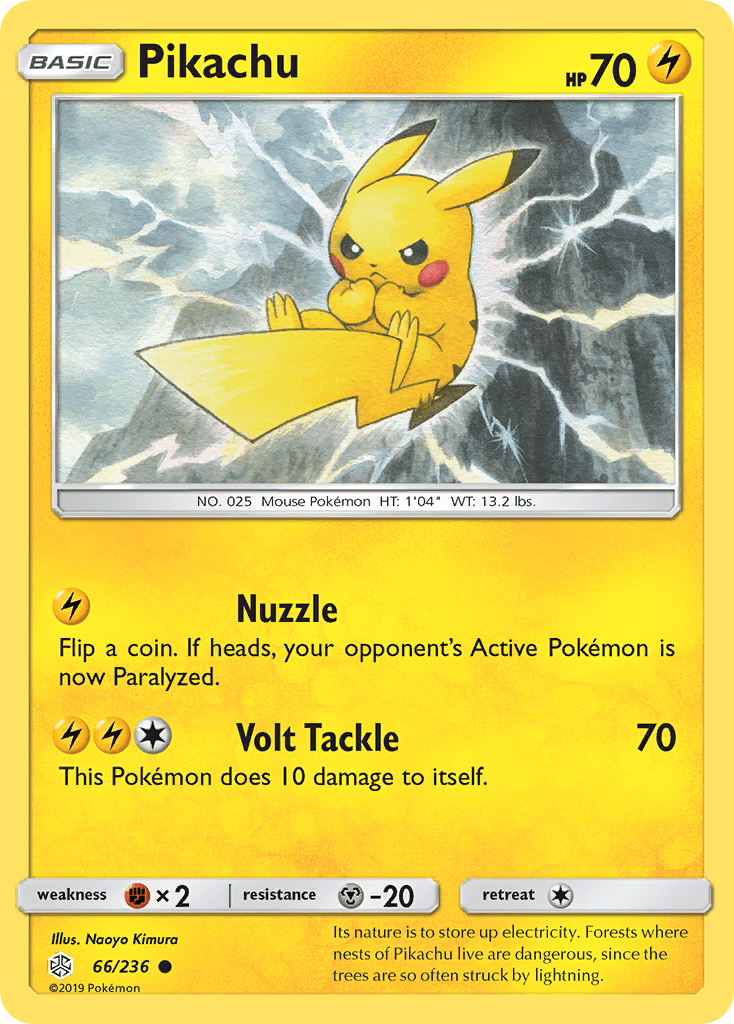 Pikachu — Cosmic Eclipse #66/236, raw, NM