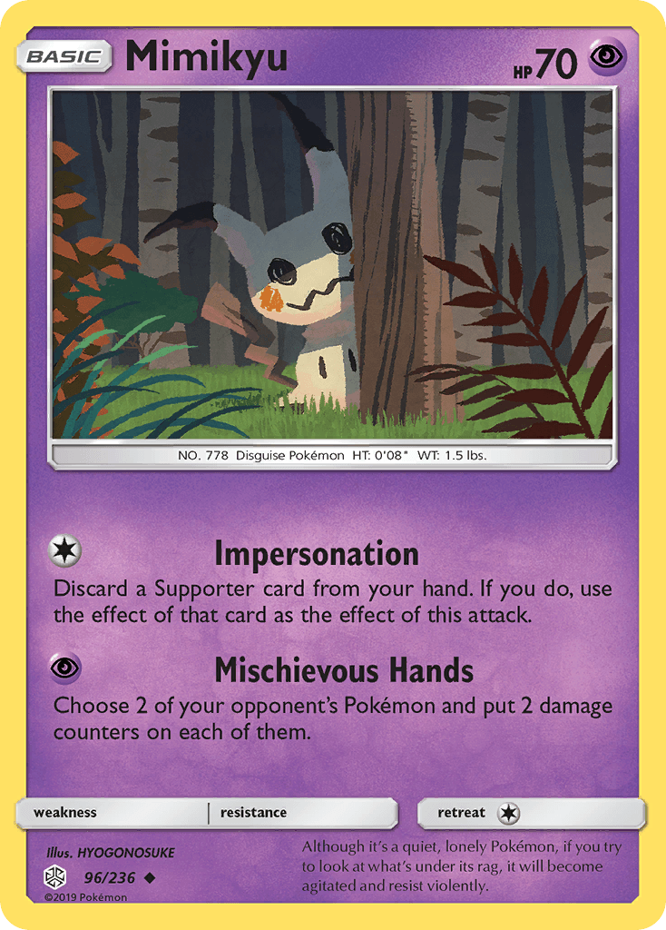 Mimikyu — Cosmic Eclipse #96/236, raw, NM