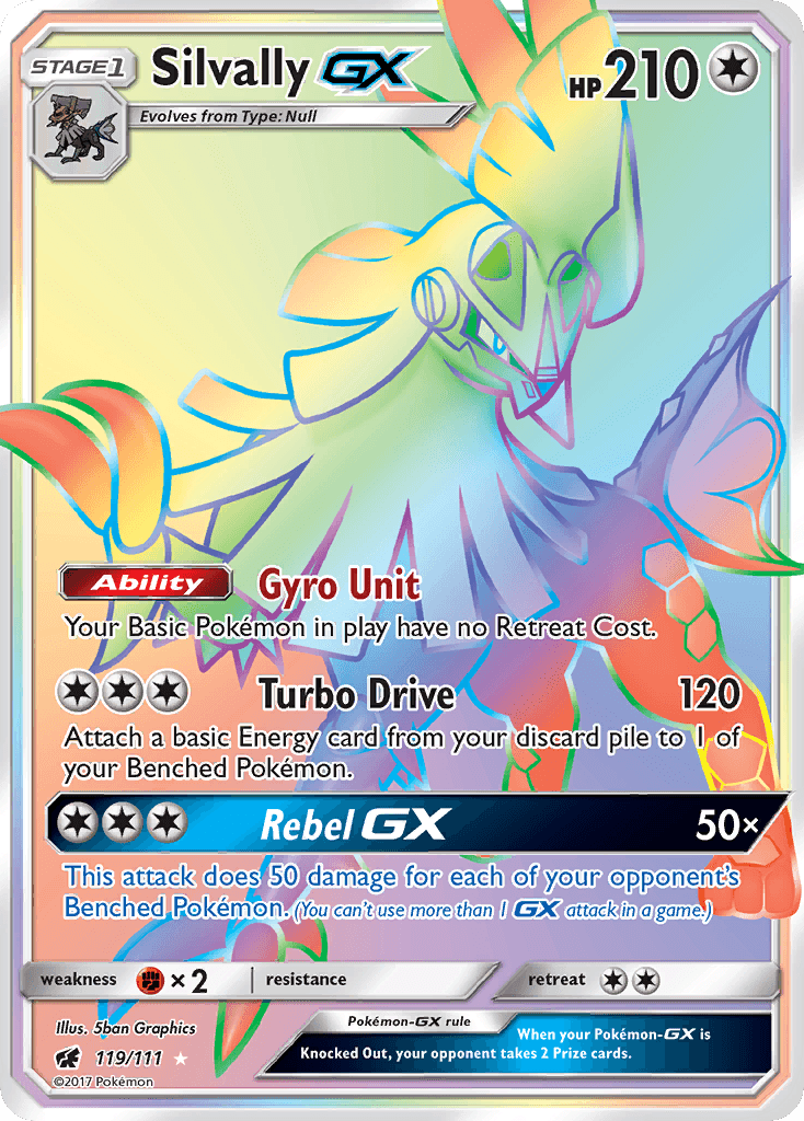 Silvally GX — Crimson Invasion #119/111, raw, NM