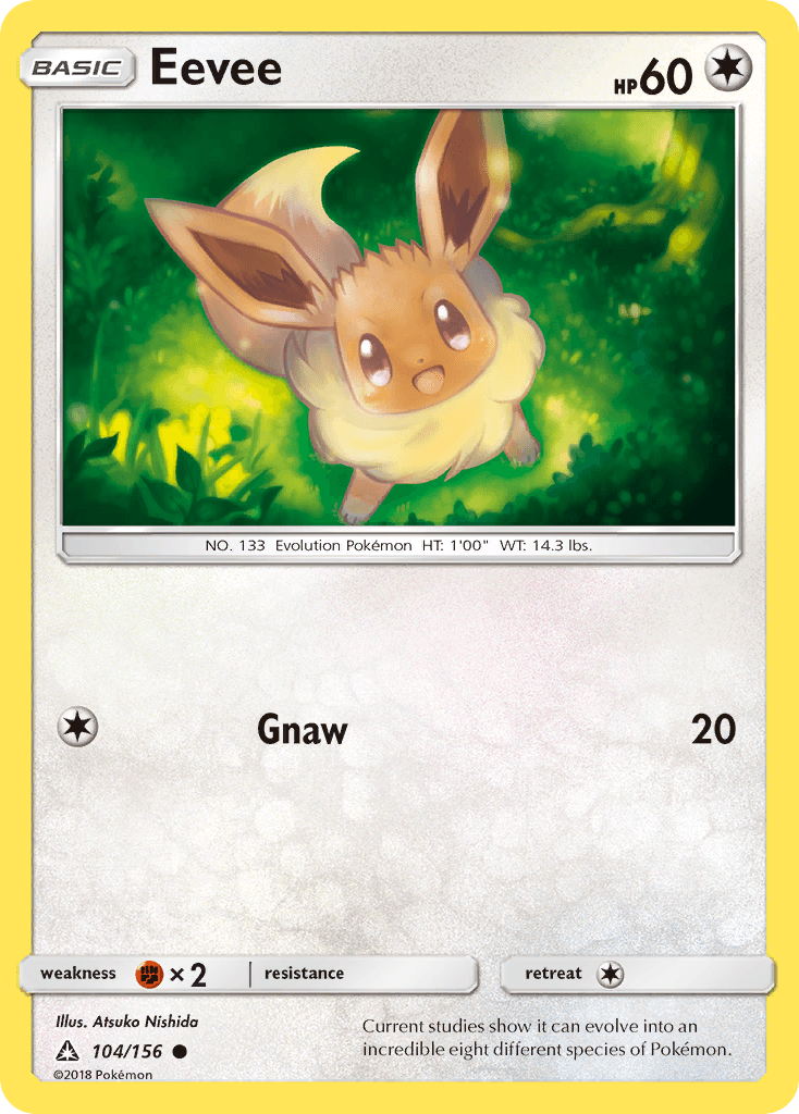 Eevee — Ultra Prism #104/156, raw, NM