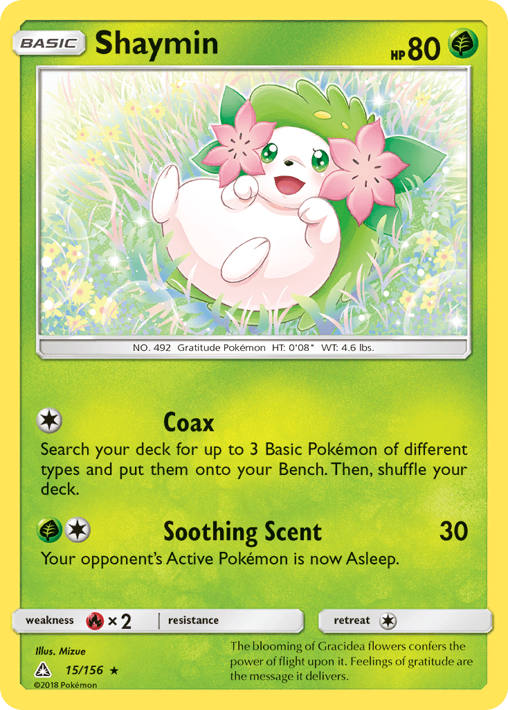 Shaymin — Ultra Prism #15/156, raw, NM
