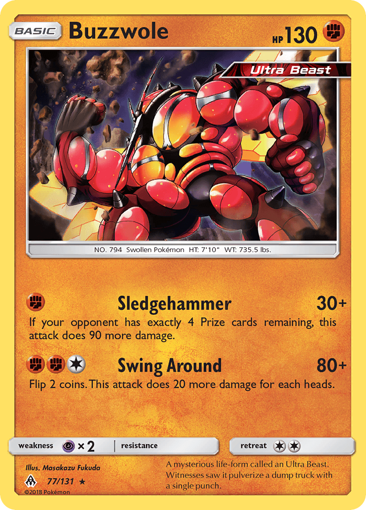 Buzzwole — Forbidden Light #77/131, raw, NM