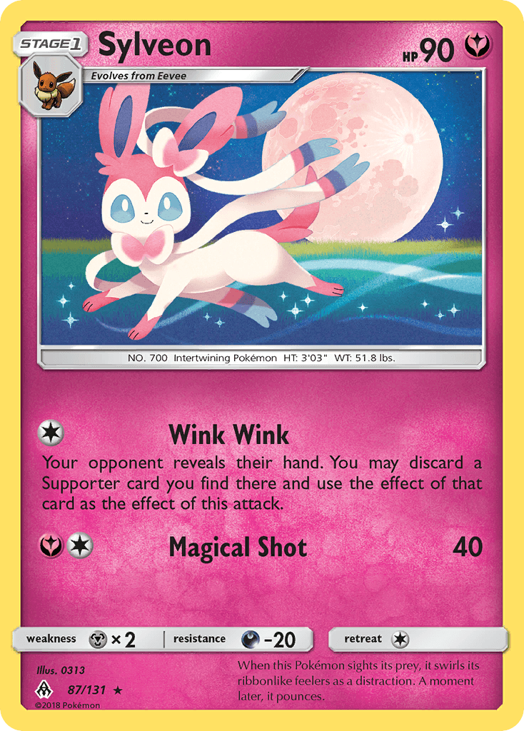 Sylveon — Forbidden Light #87/131, raw, NM