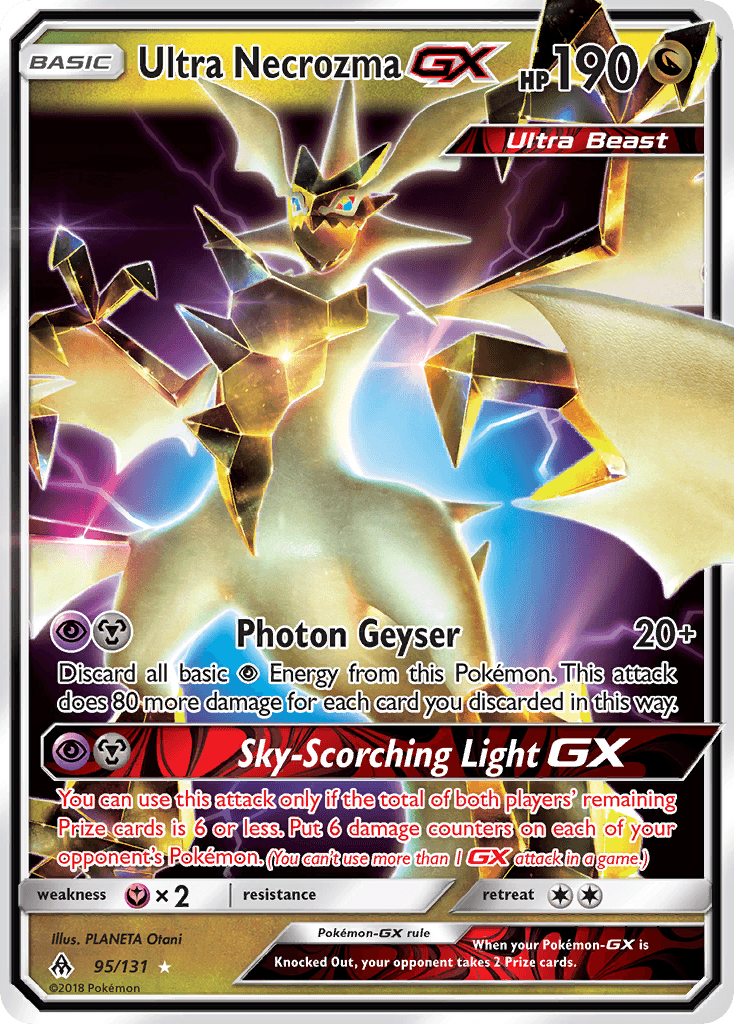 Ultra Necrozma-GX — Forbidden Light #95/131, raw, NM