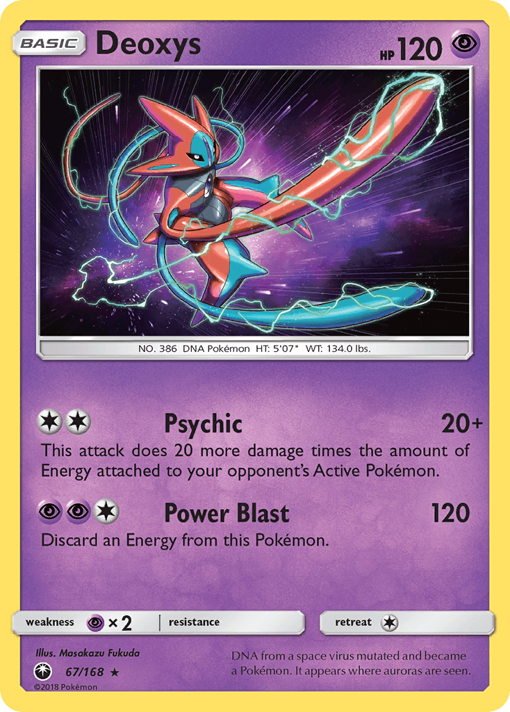 Deoxys — Celestial Storm #67/168, raw, NM
