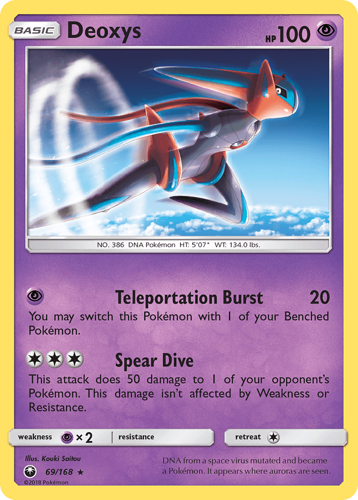 Deoxys — Celestial Storm #69/168, raw, NM