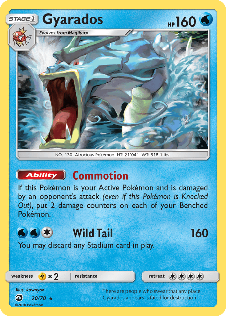 Gyarados — Dragon Majesty #20/70, raw, NM