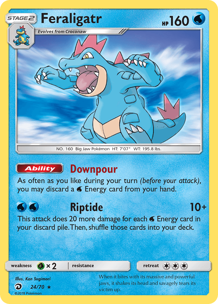 Feraligatr — Dragon Majesty #24/70, raw, NM